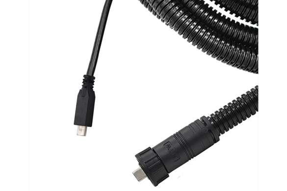Conector USB para carga Plugy, circular 37mm, 2 USB tipo A, para